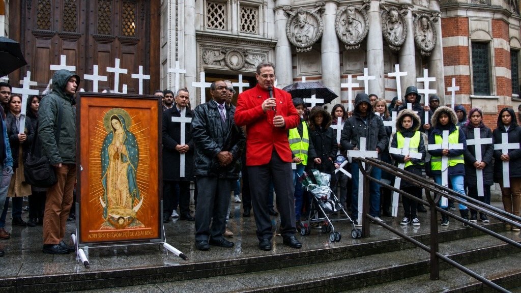 Blessing on Cathedral Steps